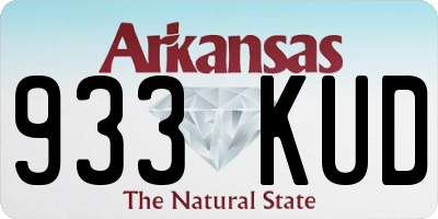 AR license plate 933KUD