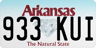 AR license plate 933KUI