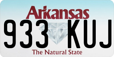 AR license plate 933KUJ