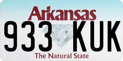 AR license plate 933KUK