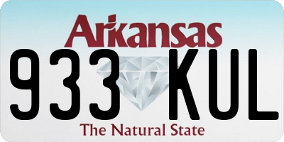 AR license plate 933KUL