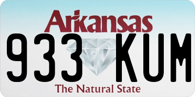 AR license plate 933KUM
