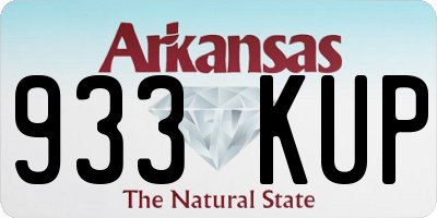 AR license plate 933KUP