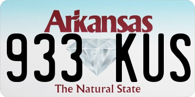 AR license plate 933KUS