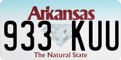 AR license plate 933KUU