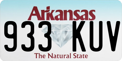 AR license plate 933KUV