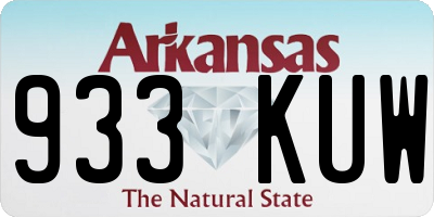 AR license plate 933KUW