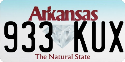 AR license plate 933KUX