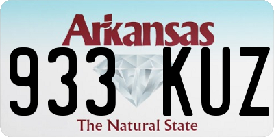AR license plate 933KUZ