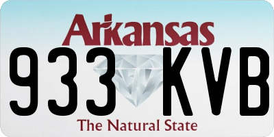 AR license plate 933KVB