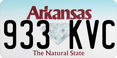 AR license plate 933KVC