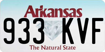 AR license plate 933KVF