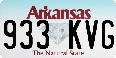 AR license plate 933KVG