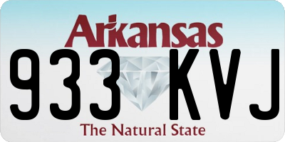 AR license plate 933KVJ