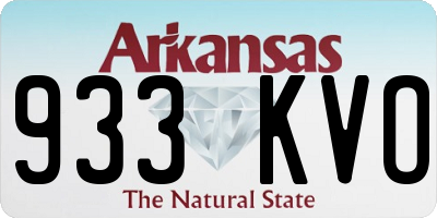 AR license plate 933KVO
