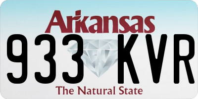 AR license plate 933KVR