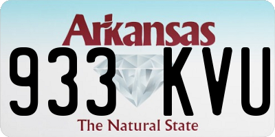 AR license plate 933KVU