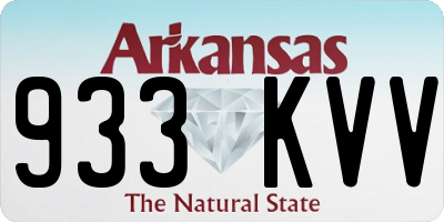 AR license plate 933KVV