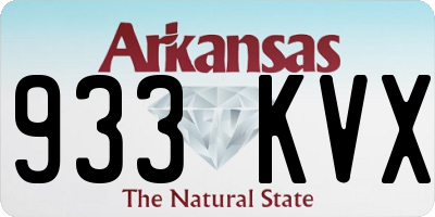 AR license plate 933KVX