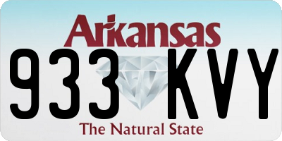 AR license plate 933KVY
