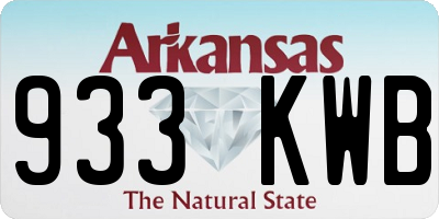 AR license plate 933KWB