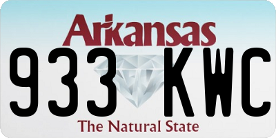 AR license plate 933KWC