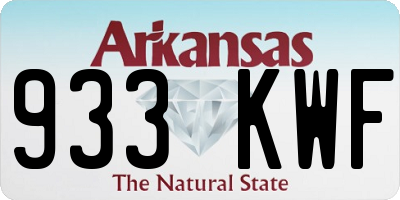 AR license plate 933KWF