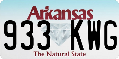 AR license plate 933KWG