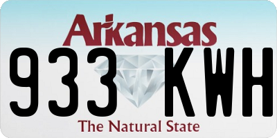 AR license plate 933KWH