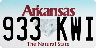 AR license plate 933KWI