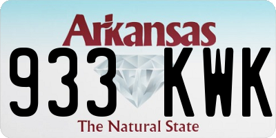 AR license plate 933KWK