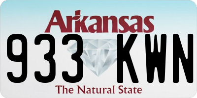 AR license plate 933KWN