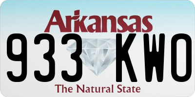 AR license plate 933KWO