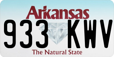 AR license plate 933KWV