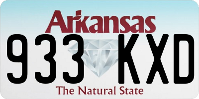 AR license plate 933KXD