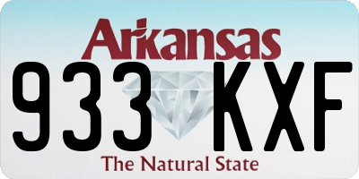 AR license plate 933KXF