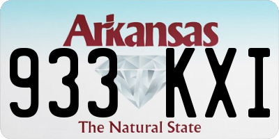 AR license plate 933KXI
