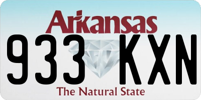 AR license plate 933KXN