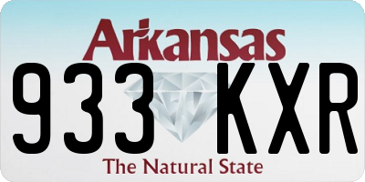 AR license plate 933KXR