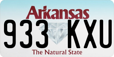 AR license plate 933KXU