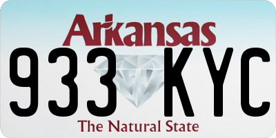 AR license plate 933KYC