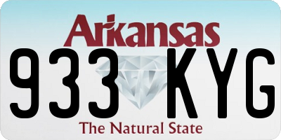 AR license plate 933KYG