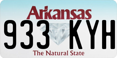 AR license plate 933KYH