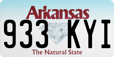AR license plate 933KYI