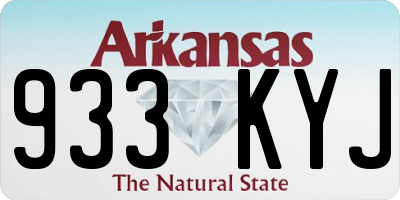 AR license plate 933KYJ