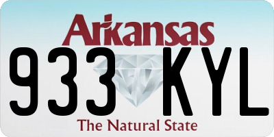AR license plate 933KYL