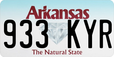 AR license plate 933KYR