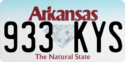 AR license plate 933KYS