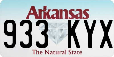 AR license plate 933KYX