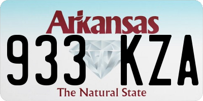 AR license plate 933KZA